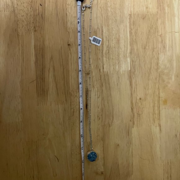 Blue Druzy stone necklace - Picture 2 of 2